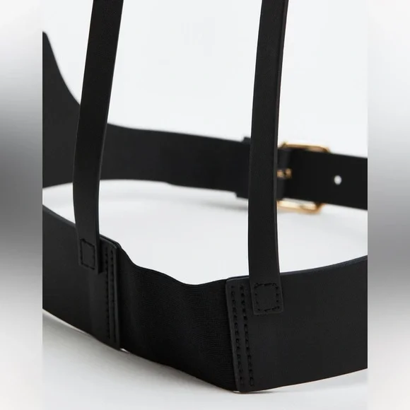 NWT Black Harness Belt - Picture 2 of 2